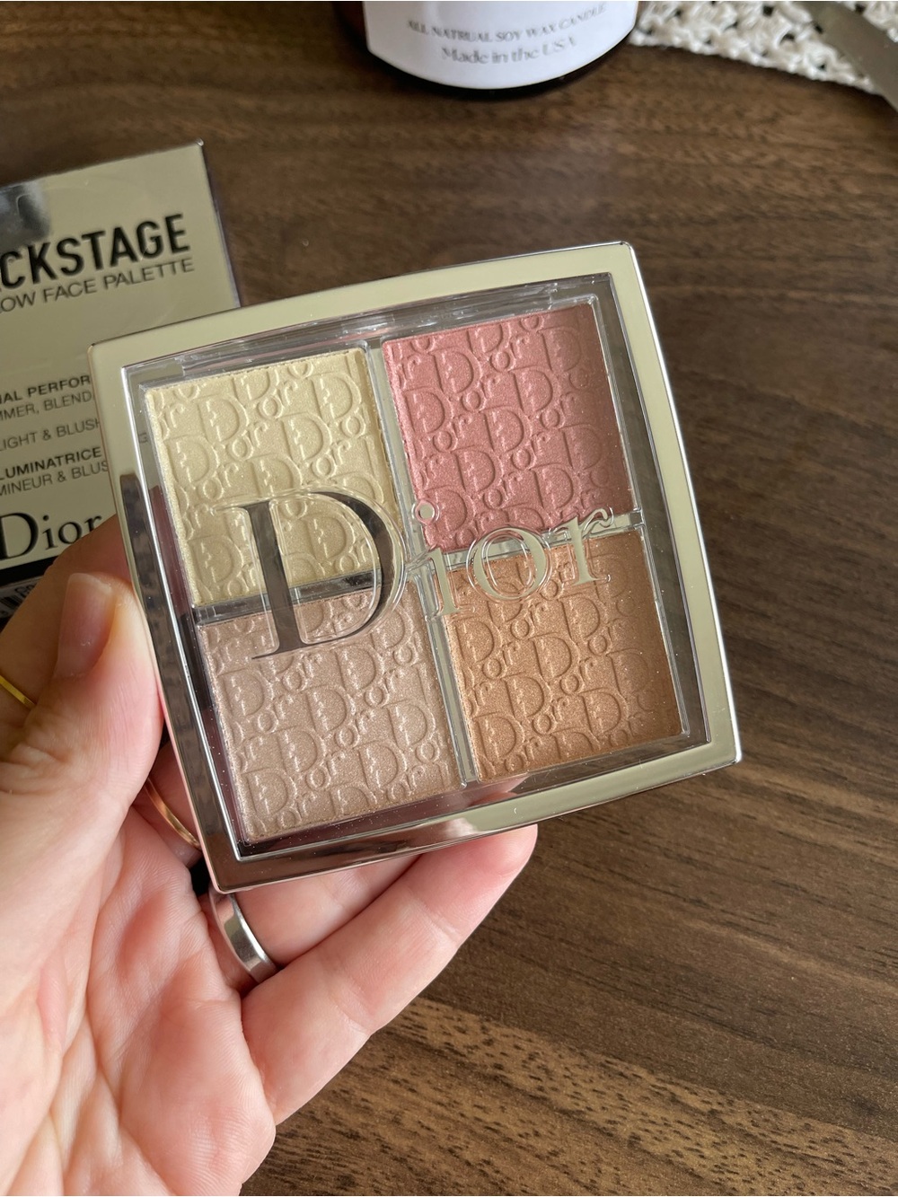Dior Backstage Glow Face Palette — Pink, Champagne, Peach & Bronze Highlighters